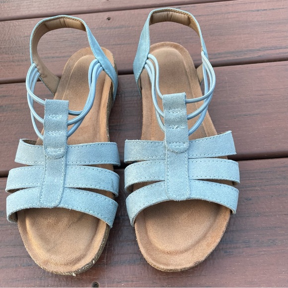 Earth Origins Shoes - Earth Origins Light Blue Sandals